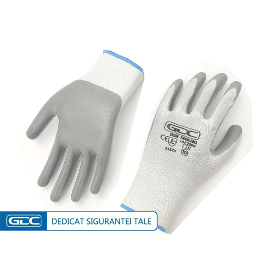 Manusi din nylon cu palma nitril N100